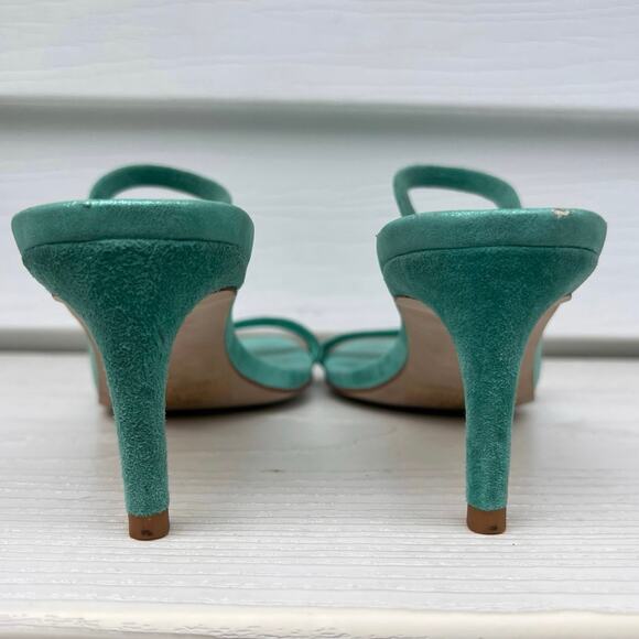 Jeffrey Campbell Hera-Hi Sandals Seafoam Green Metallic Combo Size 9 - Picture 7 of 10